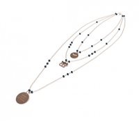 Collana 10 Buoni Propositi Donna in Acciaio N-9817/BL - N-9817/BL
